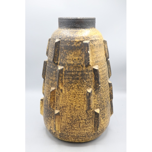 1088 - Ram Pottery large brutalist tapered vase with appliques, H34cm
Bradley's Shipping £38.00 plus vat (U... 