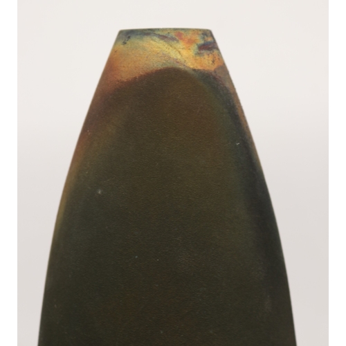 1089 - Three Raku glazed conical vases, max H29.5cm
Bradley's Shipping £48.00 plus vat (UK Only)