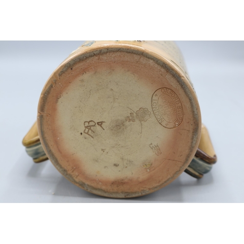 1074 - Doulton Lambeth silver rimmed salt glaze tyg, produced to commemorate the General Election of 1880, ... 