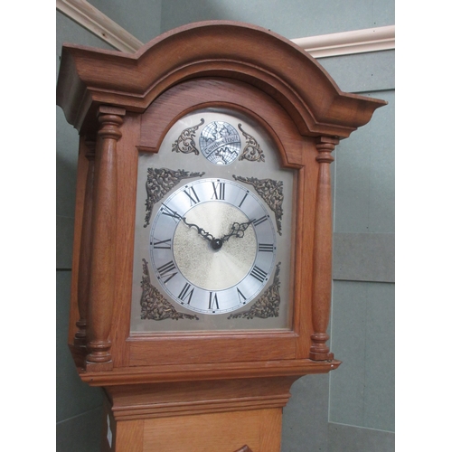 Alan Acornman Grainger of Brandsby - an oak long cased clock, arched ...
