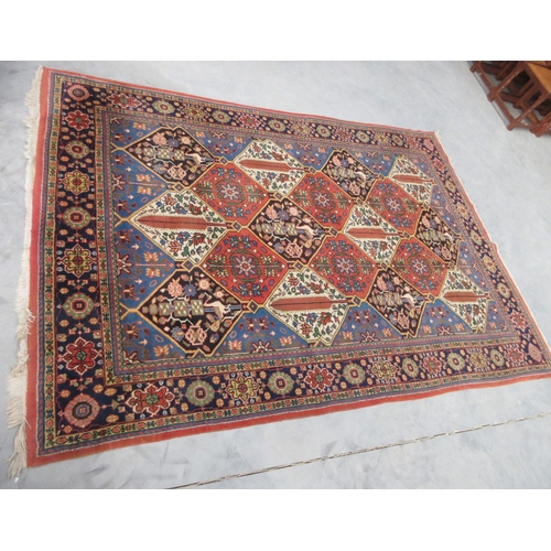 Caucasian wool multicoloured rug, field with geometric stylized foliate ...