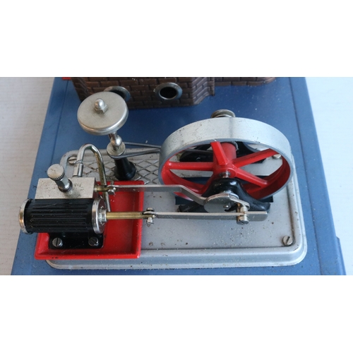 14 - Wilesco D10 stationary live steam engine with accessories and instructions (box fair/good with exten... 