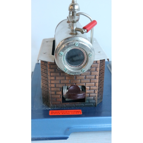 14 - Wilesco D10 stationary live steam engine with accessories and instructions (box fair/good with exten... 