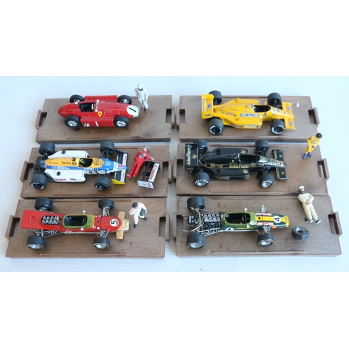 Collection of 1/43 scale mixed media racing car model kits including ...