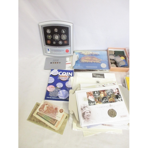 Collection of coins, coin covers, etc. to inc. 4 Pobjoy Mint Isle of ...