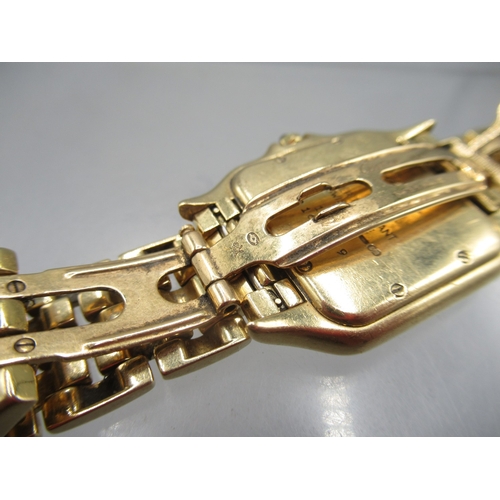 80 - The Bobby Davro Collection - Cartier Panthère 18ct gold quartz wristwatch with date on matching bric... 
