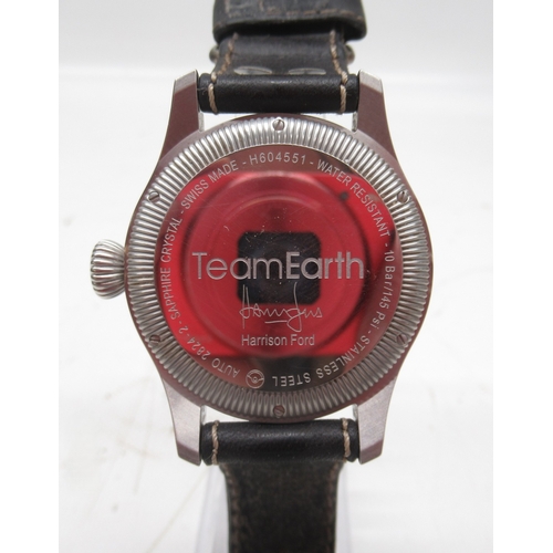 185 - Hamilton Khaki 'Team Earth - Harrison Ford' stainless steel automatic wristwatch with date on origin... 