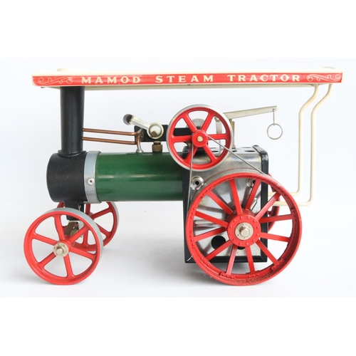 13 - Boxed Mamod TE1a Steam Tractor model with accessories, model appears never run with no scorching, ov... 