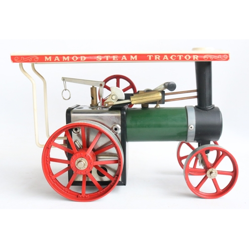 13 - Boxed Mamod TE1a Steam Tractor model with accessories, model appears never run with no scorching, ov... 
