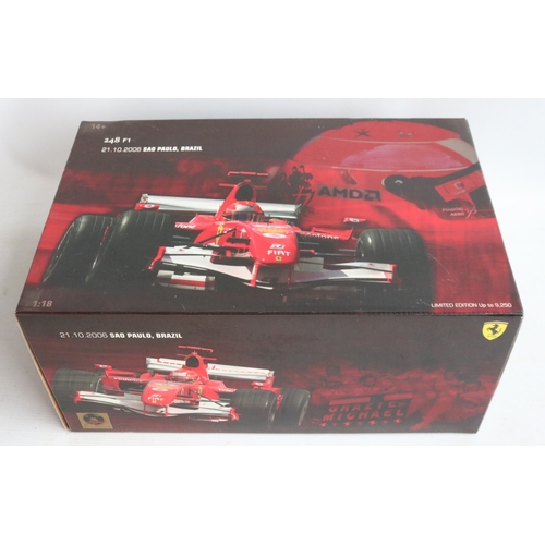 Hot Wheels Racing 1/18 scale J2996 Ferrari 248 F1 Michael