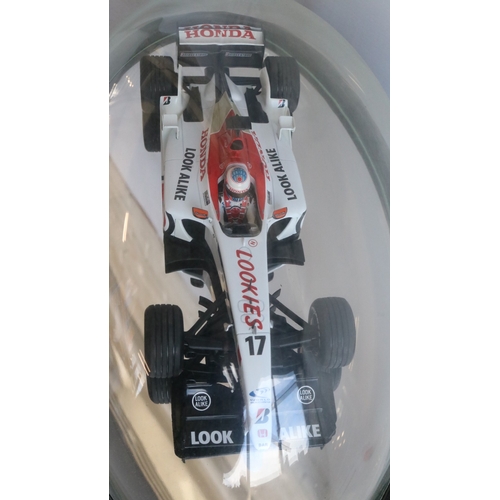 192 - Rare Autosport Awards 2006 table centre driver signed 1/18 scale Jenson Button Honda RA106 First Gra... 