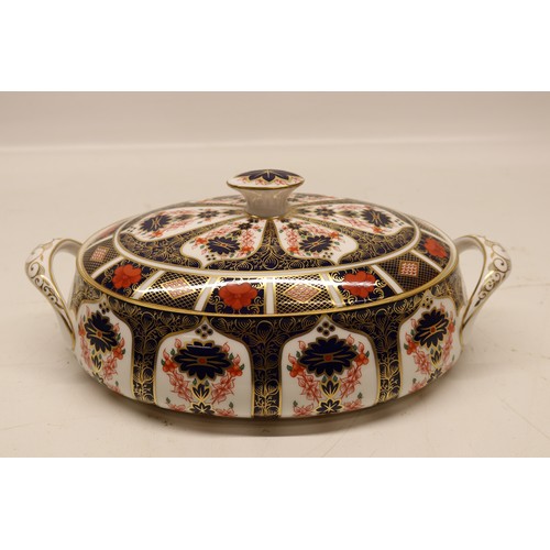 838 - Royal Crown Derby Porcelain Vegetable Tureen and Cover, 