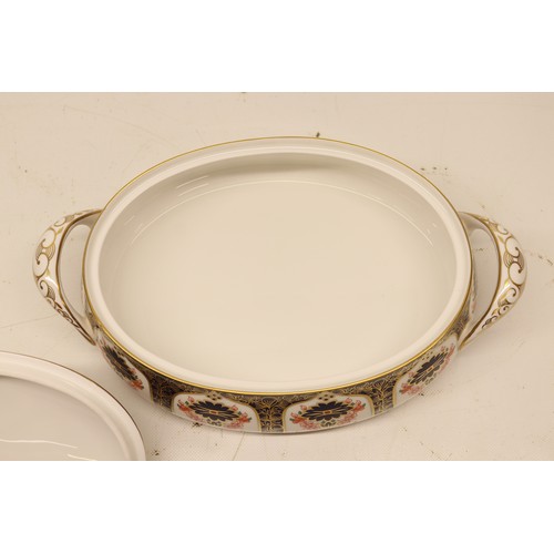838 - Royal Crown Derby Porcelain Vegetable Tureen and Cover, 