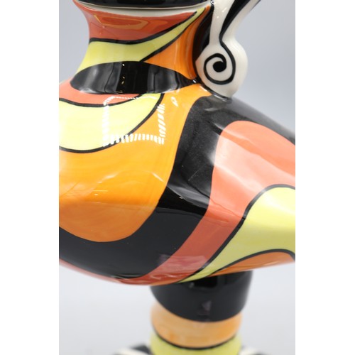 846 - Lorna Bailey The Moorish teapot, limited edition No.30/50, decorated in black, red, orange and yello... 