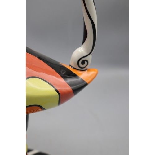 846 - Lorna Bailey The Moorish teapot, limited edition No.30/50, decorated in black, red, orange and yello... 