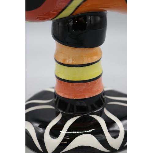 846 - Lorna Bailey The Moorish teapot, limited edition No.30/50, decorated in black, red, orange and yello... 