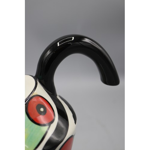 847 - Lorna Bailey The Rainforest teapot, limited edition No.8/50, decorated in black, red, green, blue an... 