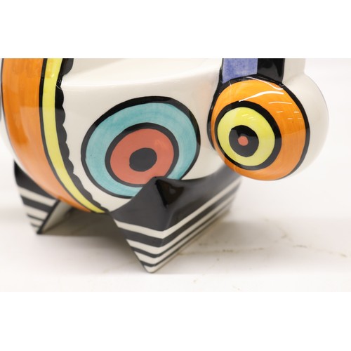 848 - Lorna Bailey tall Art Deco, limited edition No.9/50, decorated in black, red, orange and yellow, app... 