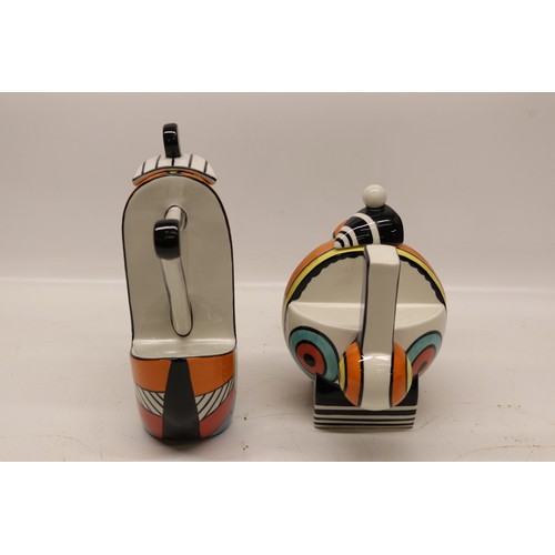 848 - Lorna Bailey tall Art Deco, limited edition No.9/50, decorated in black, red, orange and yellow, app... 