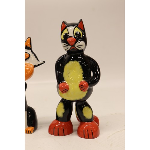 Collection of Lorna Bailey cat figurines; incl. Tufty The Cat, limited ...