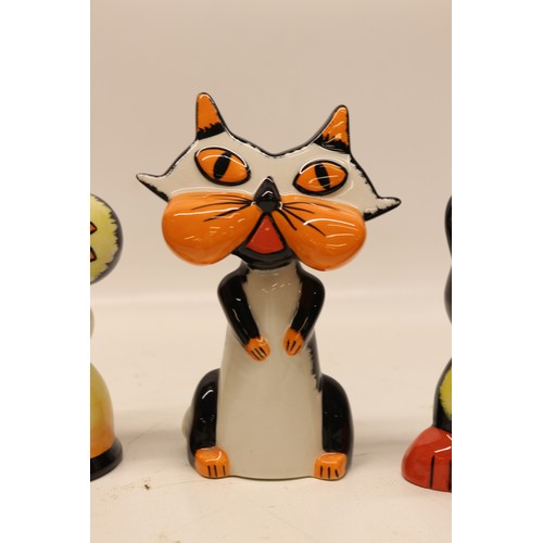 Collection of Lorna Bailey cat figurines; incl. Tufty The Cat, limited ...