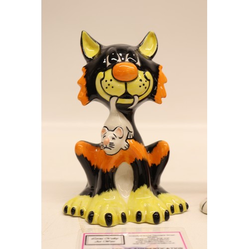 Collection of Lorna Bailey cat figurines; incl. Tufty The Cat, limited ...