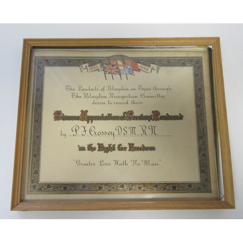  Family Archive and Medals To J.X.126572 Petty Officer Patrick Fenwick Crossey RN. Distinguished Serv... 