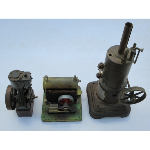 Three vintage stationary steam models, 1x by ESL model makers England ...