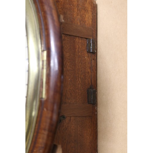 375 - (Joseph) Chiesa, 44 White Chapel, Liverpool, 8 day mahogany dial wall clock/timepiece, brass bezel e... 