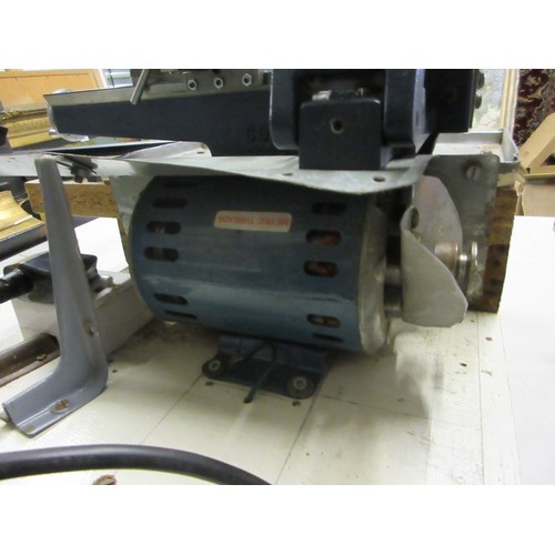 1436 - Cowells Clockmakers metalworking lathe with original electric motor and tabletop stand, loose clock ... 