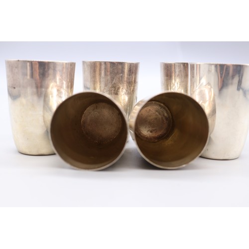 126 - Set of 6 silver hallmarked E V Sheffield 1946 shot beakers (gross 6.9ozt)
Bradley's Shipping £33.00 ... 
