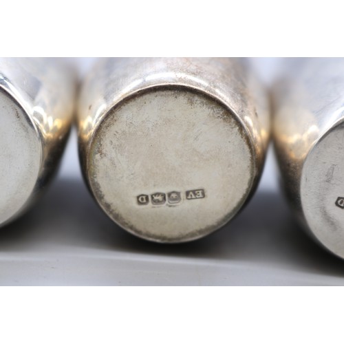 126 - Set of 6 silver hallmarked E V Sheffield 1946 shot beakers (gross 6.9ozt)
Bradley's Shipping £33.00 ... 