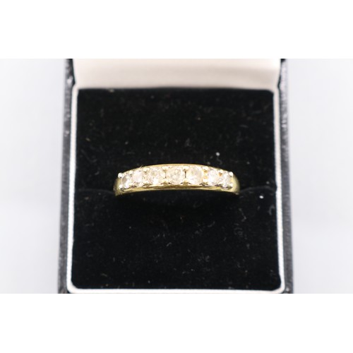 2 - 18ct gold 7-stone diamond eternity ring, featuring round brilliant-cut diamonds with a total diamond... 