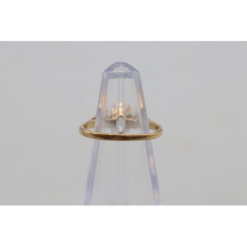 19 - 9ct stamped yellow gold white non precious round brilliant cut stone solitaire cocktail ring with en... 