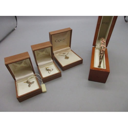 Clogau collection consisting of 1x 9ct hallmarked yellow and ros