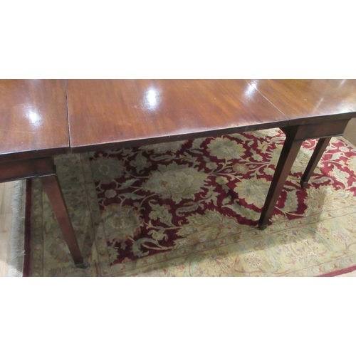 Regency style mahogany rectangular dining table, angular ends with ...
