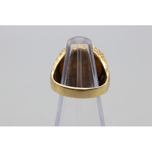 25 - Edward the VII 1903 1/2 Sovereign Ring with 9ct stamped bark effect setting. Size Y, weight 15g
Brad... 