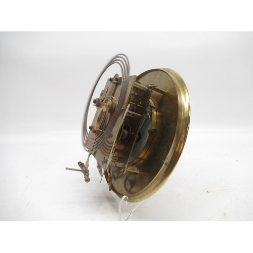 376 - Gustav Becker type 8 day walnut Vienna wall clock, arched pediment over full length glazed door flan... 