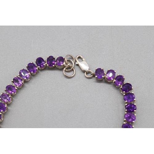 29 - Lot of three contemporary bracelets comprised of 1 round brilliant cut white topaz hallmarked sterli... 