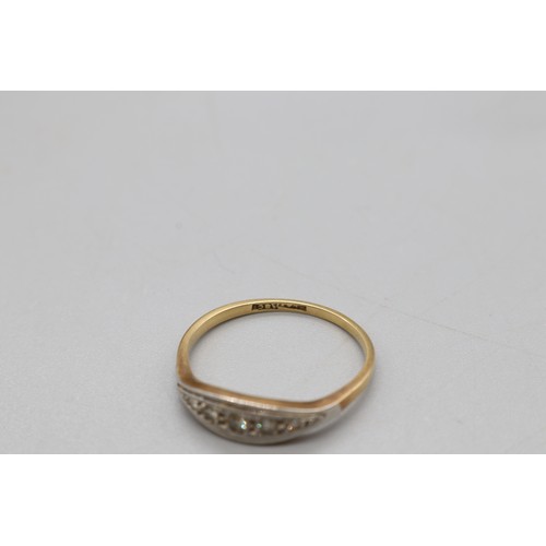 47 - Two 18ct yellow gold rings comprised of 1x 18ct hallmarked 18ct yellow gold illusion set diamond sol... 