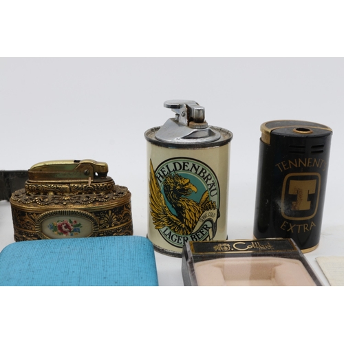 57 - Collection of lighters, incl. Colibri lighters; 'Tenants Extra' table lighter; Ronson 1950s style li... 