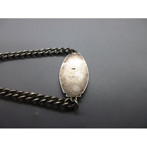 50 - One silver and fabric nurses’ belt with hallmarks on the reverse and hand-engraved scrollwork on a h... 