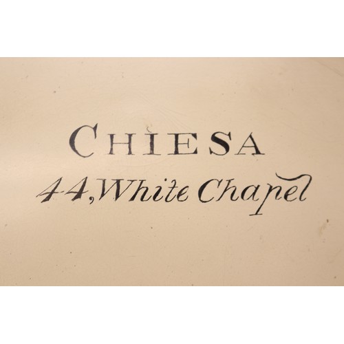 375 - (Joseph) Chiesa, 44 White Chapel, Liverpool, 8 day mahogany dial wall clock/timepiece, brass bezel e... 