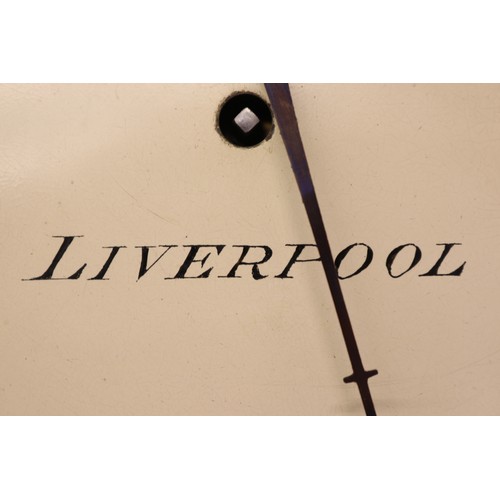 375 - (Joseph) Chiesa, 44 White Chapel, Liverpool, 8 day mahogany dial wall clock/timepiece, brass bezel e... 