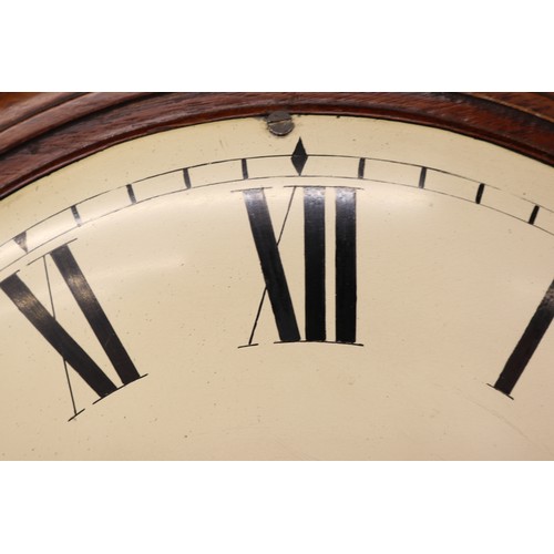 375 - (Joseph) Chiesa, 44 White Chapel, Liverpool, 8 day mahogany dial wall clock/timepiece, brass bezel e... 