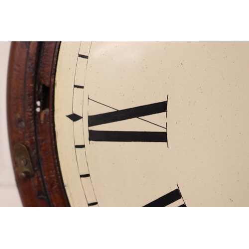 375 - (Joseph) Chiesa, 44 White Chapel, Liverpool, 8 day mahogany dial wall clock/timepiece, brass bezel e... 