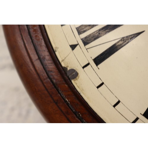 375 - (Joseph) Chiesa, 44 White Chapel, Liverpool, 8 day mahogany dial wall clock/timepiece, brass bezel e... 