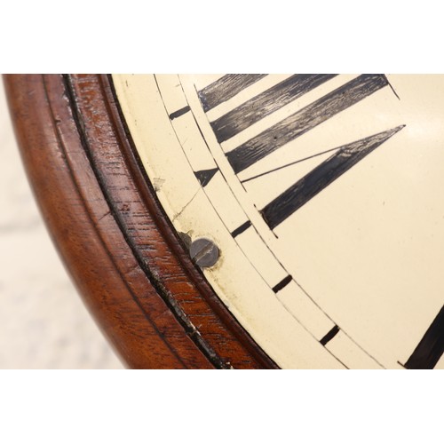 375 - (Joseph) Chiesa, 44 White Chapel, Liverpool, 8 day mahogany dial wall clock/timepiece, brass bezel e... 