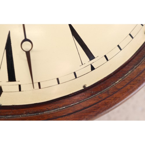 375 - (Joseph) Chiesa, 44 White Chapel, Liverpool, 8 day mahogany dial wall clock/timepiece, brass bezel e... 