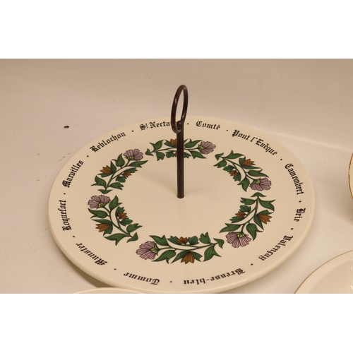 402 - Collection of serving dishes and plates; incl. Figgjo Flint canapes dish, plates and side plates, wi... 